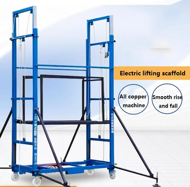 600kg 8m Electric lifting scaffold mobile folding platform decoration home multifunctional elevator