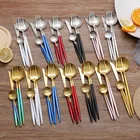 Cutlery Set Low MOQ Matte Custom Color Logo Luxury Hotel Wedding 304 Stainless Steel Cutlery Set