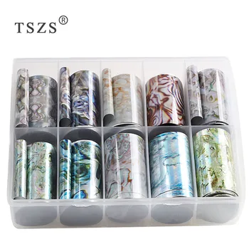 TSZS Hot Selling Finger Nail Accessories Popular Mix Nail Foil Sticker Set Beauty Design Foil Nail Art