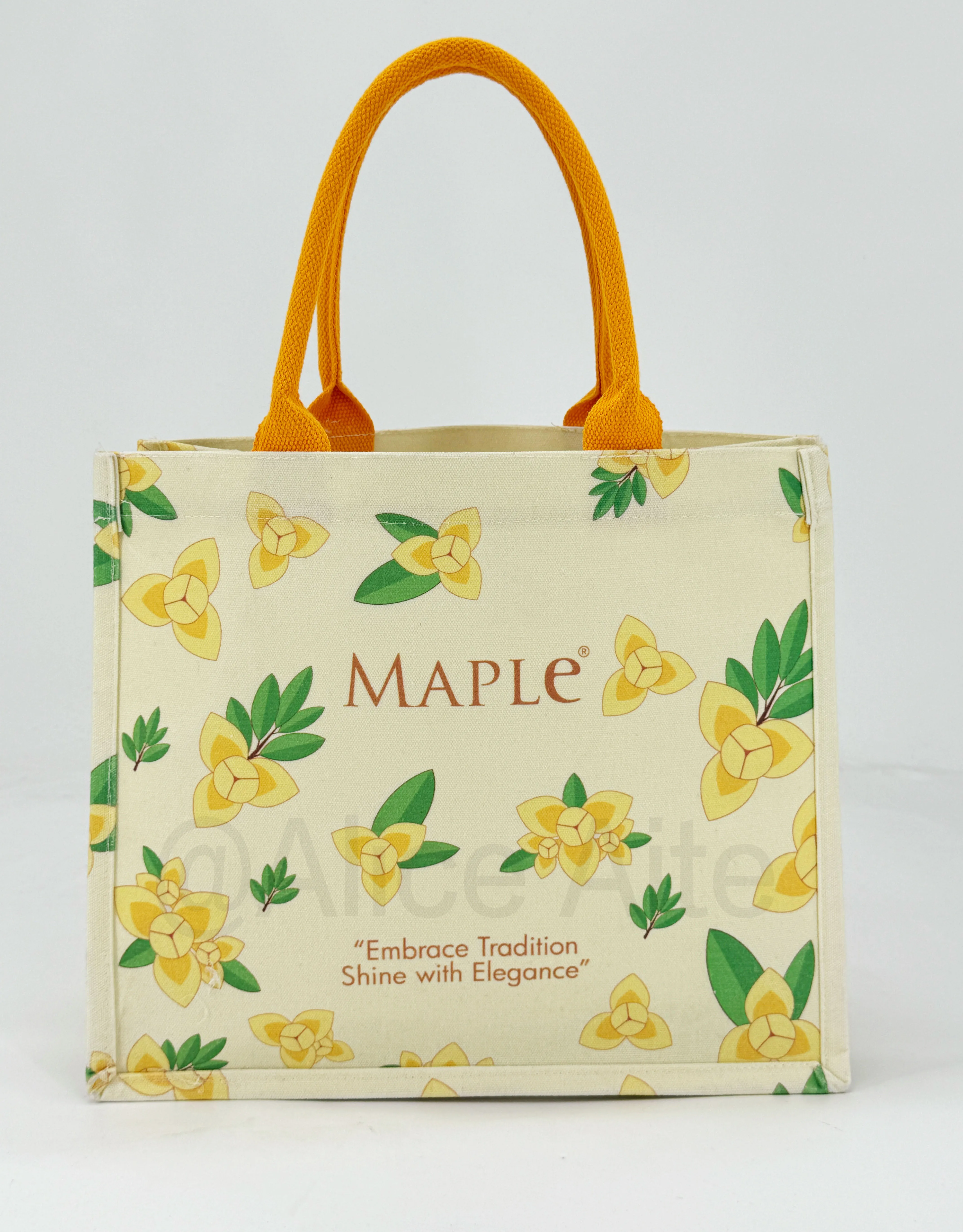 Green Party Reusable Wholesale Accompaniment Bags Vintage Floral Concealed Buckle Gift Custom Canvas Tote Bags factory