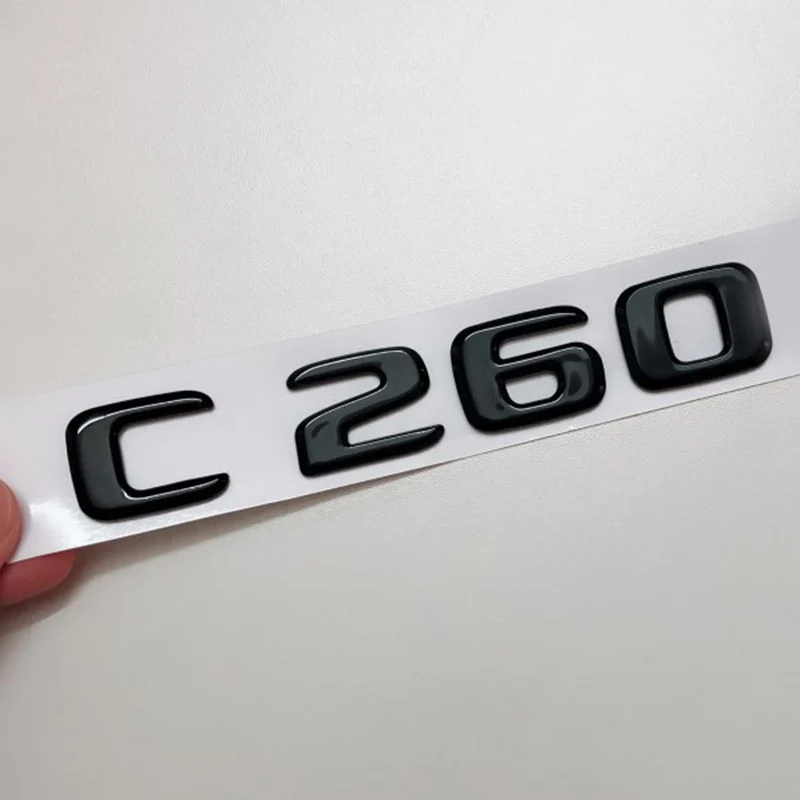 3d Abs Black Car Rear Trunk Badge A C E S Cla Gla Glc Gle Gls Letters