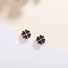 Studs Wholesale No Piercing Fancy Statement Marble Enamel Initial Studs Earring Without Hole Designs For Women