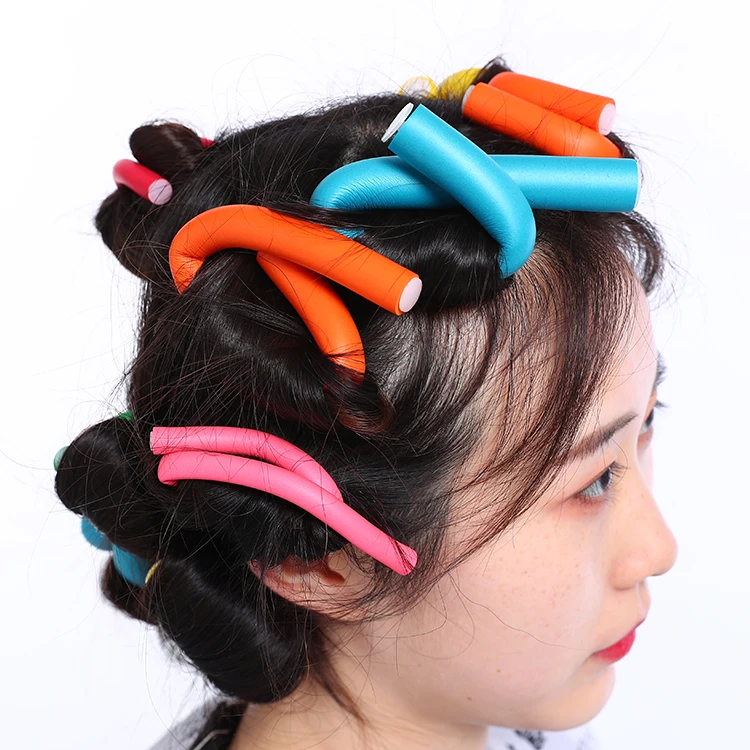 10 Pcs/lot Diy Magic Hair Curlers Tool Styling Rollers Sponge Hair Curling  - Buy China Flexi Rods Hair Styles Suppliers,High Quality Roller Curler Hair ,Cheap Flexi Rods Product on 