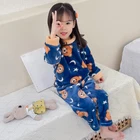 Dress Clothes Kids High Quality Cheap Children Dress Blue Clothes Fleece Fabric Pullover Kids Pyjama