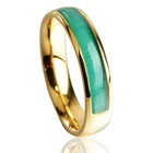 Ring Green Jewelry Wholesale Vintage Opal Ring Emerald Green Finger Ring Jewelry Stainless Steel Ring