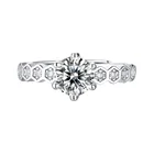 Prong Setting Rings 2 Carat Prong Setting Bling Moissanite Wedding Rings For Women