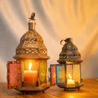 Color Lantern Black Customizedlantern Classic Japanese Golden Color Garden Metal Lantern