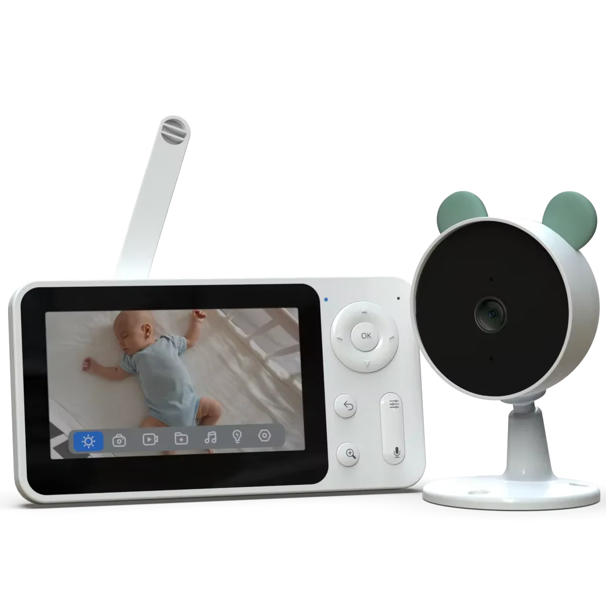 Digital Video Baby Monitor With Camera APP 5inch WIFI Baby Monitor Temperature Detection New Babyphone Camera Smart Baby Monitor