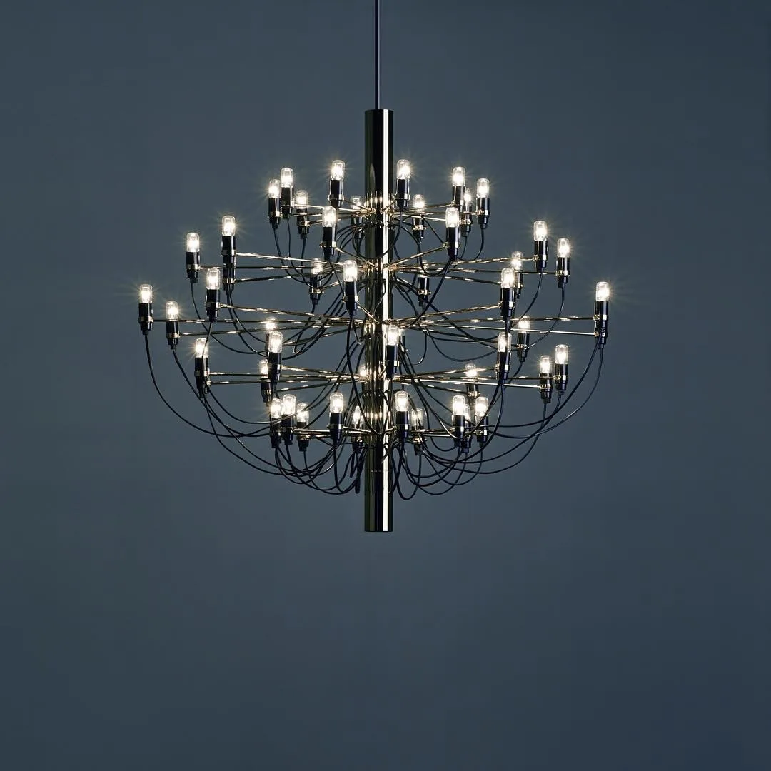 ARTDECOLITE Modern Gold Silver Black 18/30/50 Heads Gino Sarfatti Pendant Lights Summer Fruit Pendant Lamp