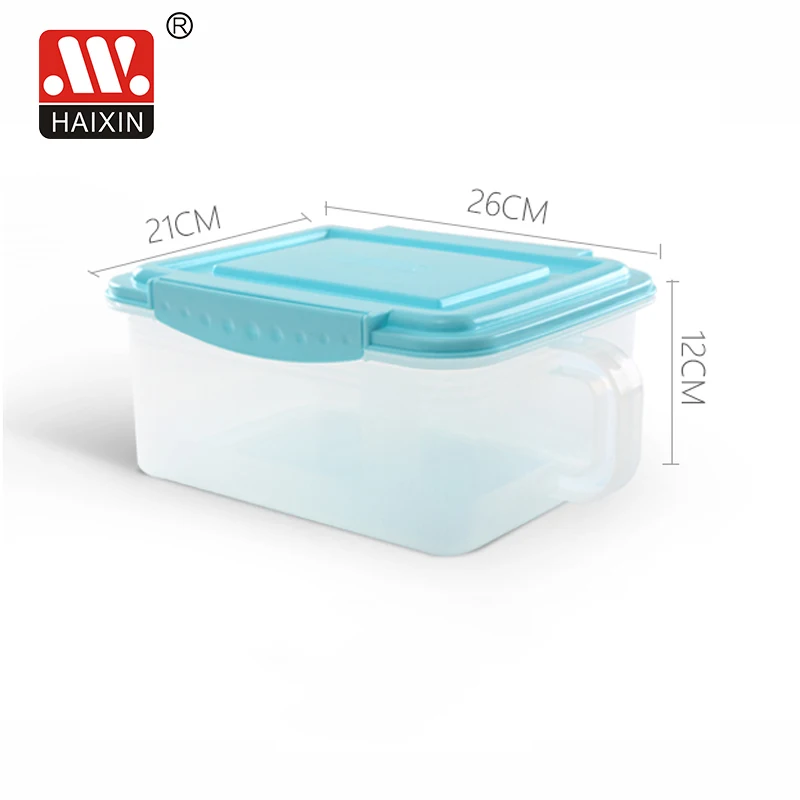 Stackable plastic fruit and vegetable storage box for refrigerator