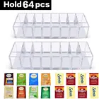 Acrylic Bag Organizer Storage Box 8 Compartment Holder Home Kitchen Storage White Organizer Acrylic Bag Acrylic Tea Box