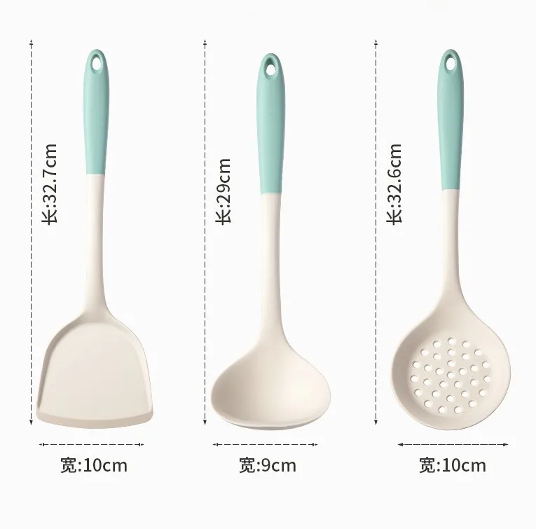 Kitchenware Cooking Set Silicon Food Spatula Soup Spoon Non-stick Stir-Fry Cooking Spatula