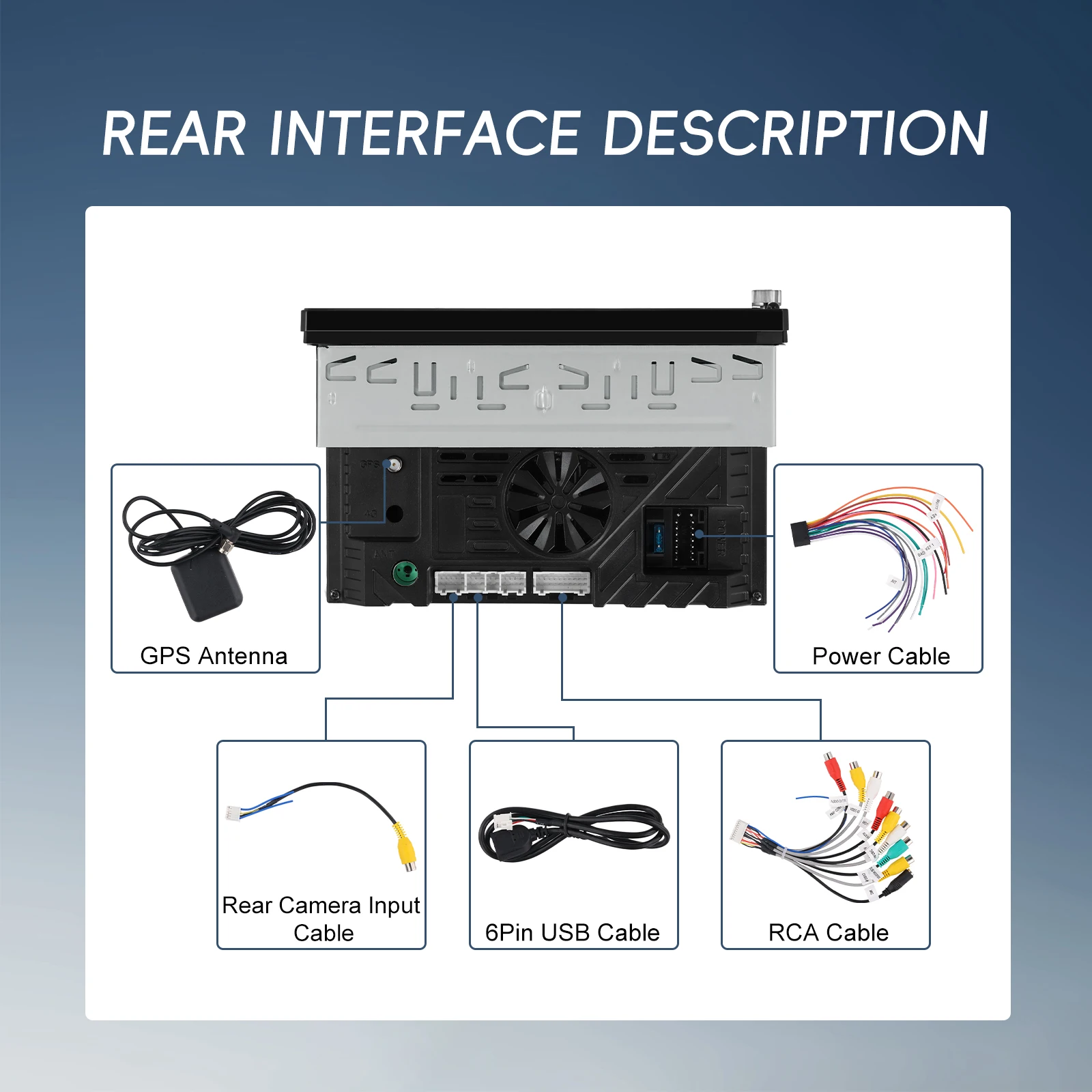 android auto gps wifi bt usb ips display split screen knob control a4505-17