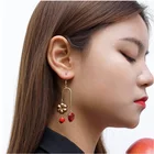 Earrings Glass Bead Hoop Earring 2021 New Ethnic Earrings Glass Bead Huggie Hoop Drop Earring
