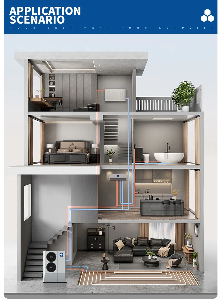 Air to Water Heat Pump, R290, Monoblock, Inverter, 10KW - detail 4