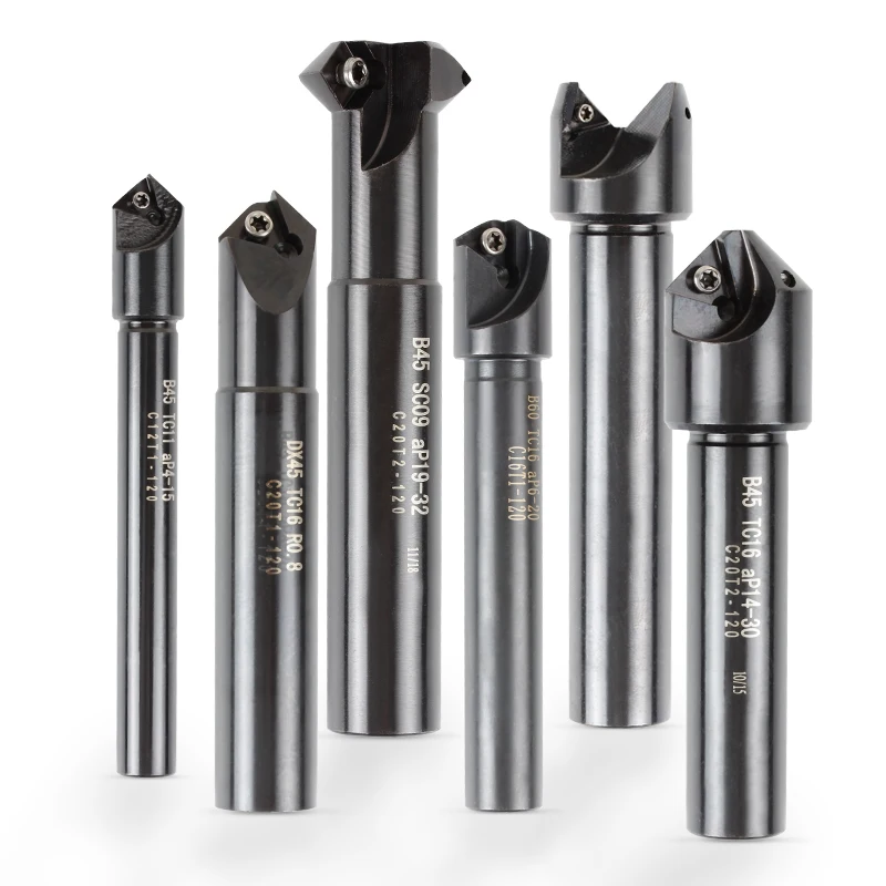 High Quality Custom ODM/OEM Support 65 HRc Altin Coating Indexable Chamfering Mill Cutter Holder details