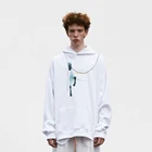 Hoodies Cheap Unisex Embossed Simple Printed White Men And Women Fleece Lining Winter Hoodies Wholesale