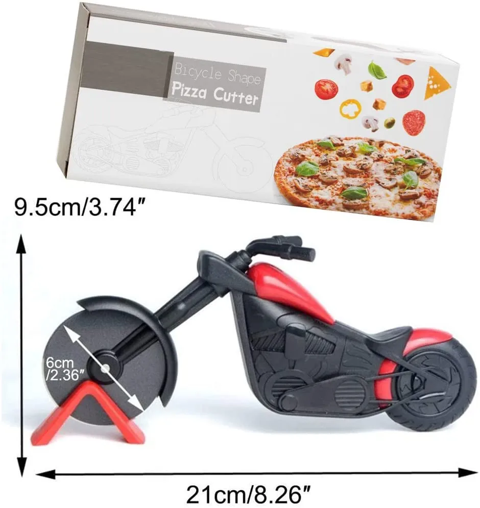 Wholesale Stainless Steel Pizza Cutter Wheel Motorcycle Shape Customized Stainless Steel Bike Pizza Cutter and Wheels