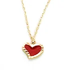 Heart Necklace Heart Silver Name Necklaces Exquisite Engraved Heart Design Silver Pure Gold 24K Necklace