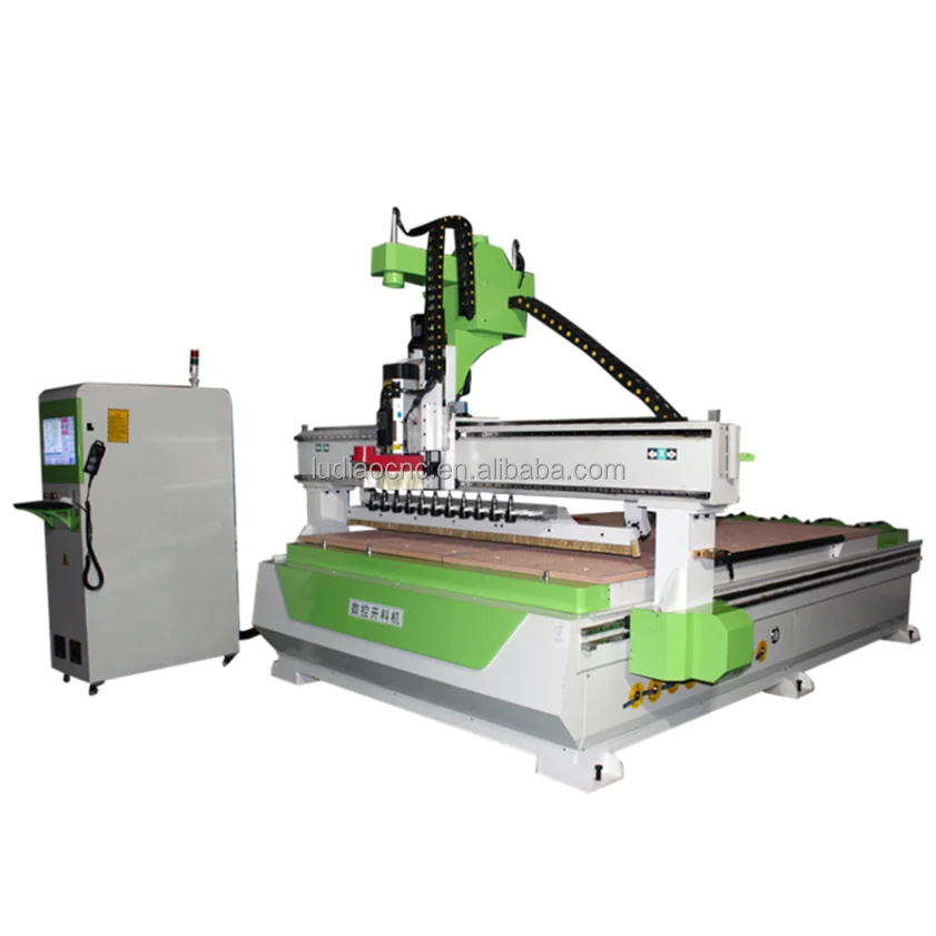 Automatic Loading And Unloading Furniture Nesting 3 Axis Atc 1530 Cnc