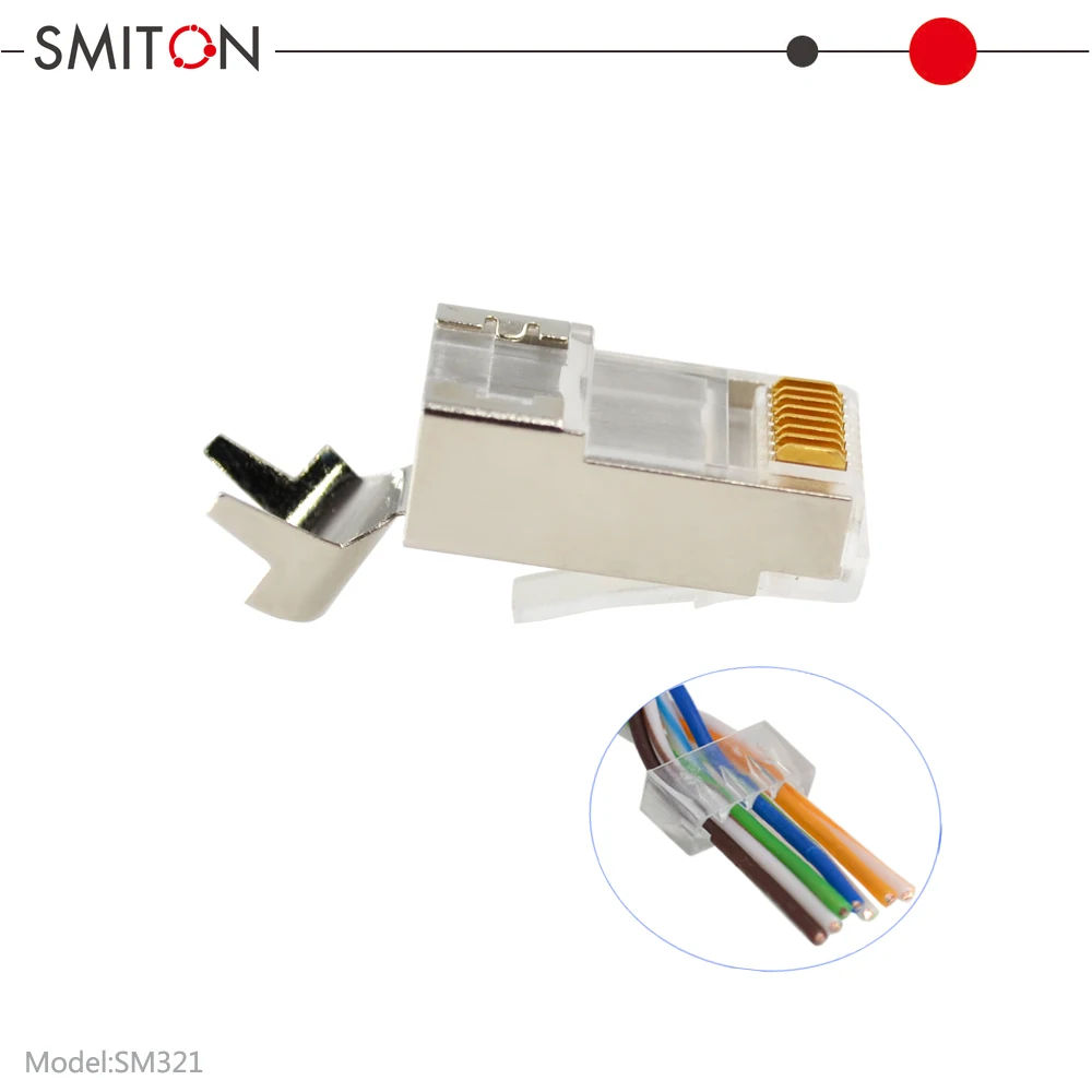 Rj45 8p8c Cat7 Shield Connector Modular Plug Buy Cat7 Shield