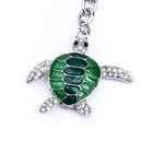 Bag Charms Hot Sale Ocean Style Nice Design Round Rhinestone Turtle Keychains For Bag Charms As Gift