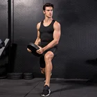 Custom Bodybuilding Solid Black Tank Top Cotton Men Sport Gym Weights Vest