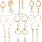 Stud Earrings Earrings Baroque Freshwater Pearl Stud Pearl Earrings Joyeria Drop Jewelry Earrings Women