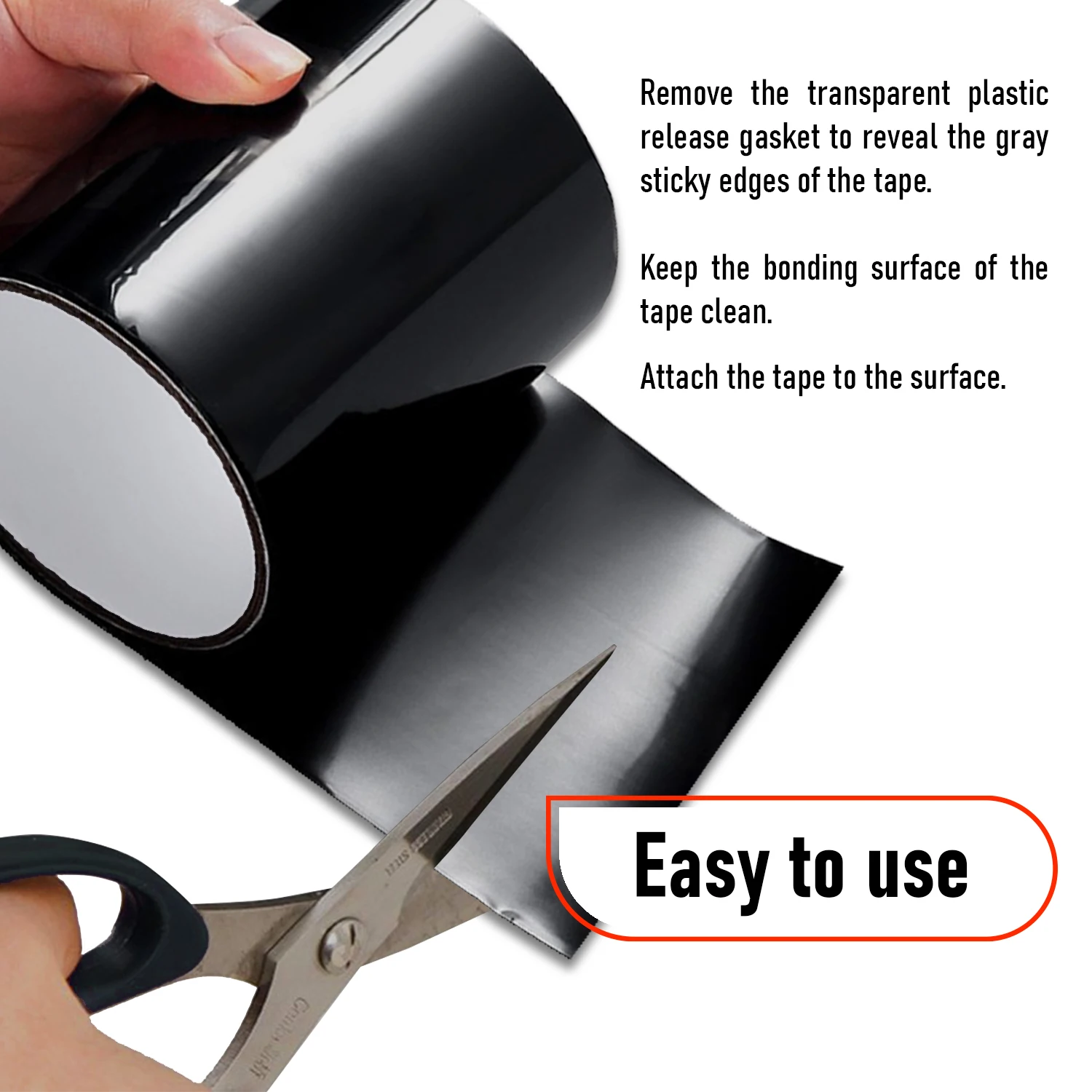 Super Strong Adhesive Transparent/Black/White Water Leak Tape  for Garden Hose Pipe Water Tape Bonding