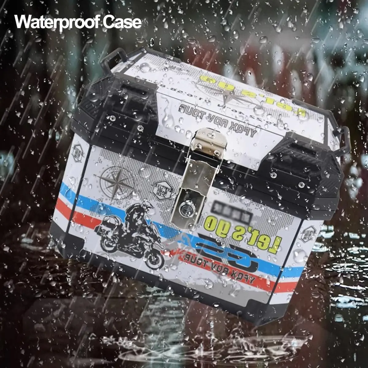 Motorcycle Tail Box - Scooter Storage Case, Waterproof Luggage Helmet Box