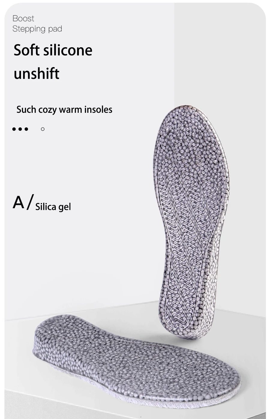 Popcorn Silicone Lamb Wool Insoles, Height-Increasing & Thermal Comfort Popcorn Silicone Lamb Wool Insoles, Height-Increasing & Thermal Comfort