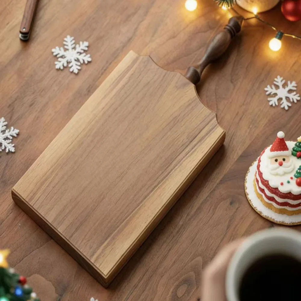 Irregular Christmas Double Kitchen Creativity Retro Solid Wood Bread Dessert Fruit Steak Chopping Cutting Board