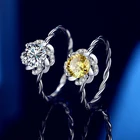 Cubic Zirconia Ready To Ship High Quality 5A Cubic Zirconia Luxury Sparkling Wedding Ring