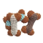 Toys Toy Bite Resistance Molar Dog Toys Bones Bite Dog Toy Plush Squeaky Dog Anxiety Toy