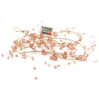 Wedding 20L Warm Light Glitter Acrylic Transparent Bead Shape Wedding Light Garland Decoration Party Led Garland Bead