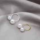 Pearl Factory Wholesale New Style Korean Fashion Simple Temperament Opening Pearl Ring Women
