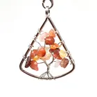 Jewelry Pendant Natural Crystal 7 Chakra Gemstone Amethyst Necklace Tree Of Life Jewelry Pendant