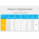 Hot Sale High Quality Light Spot 54 To 74 Um Thread M85*1 High Precision F-theta Lens