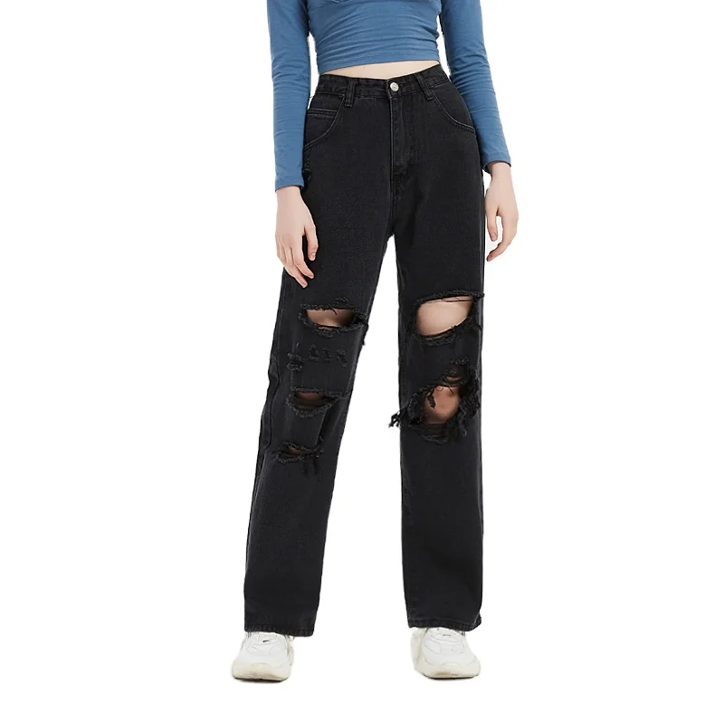 baggy ripped mom jeans