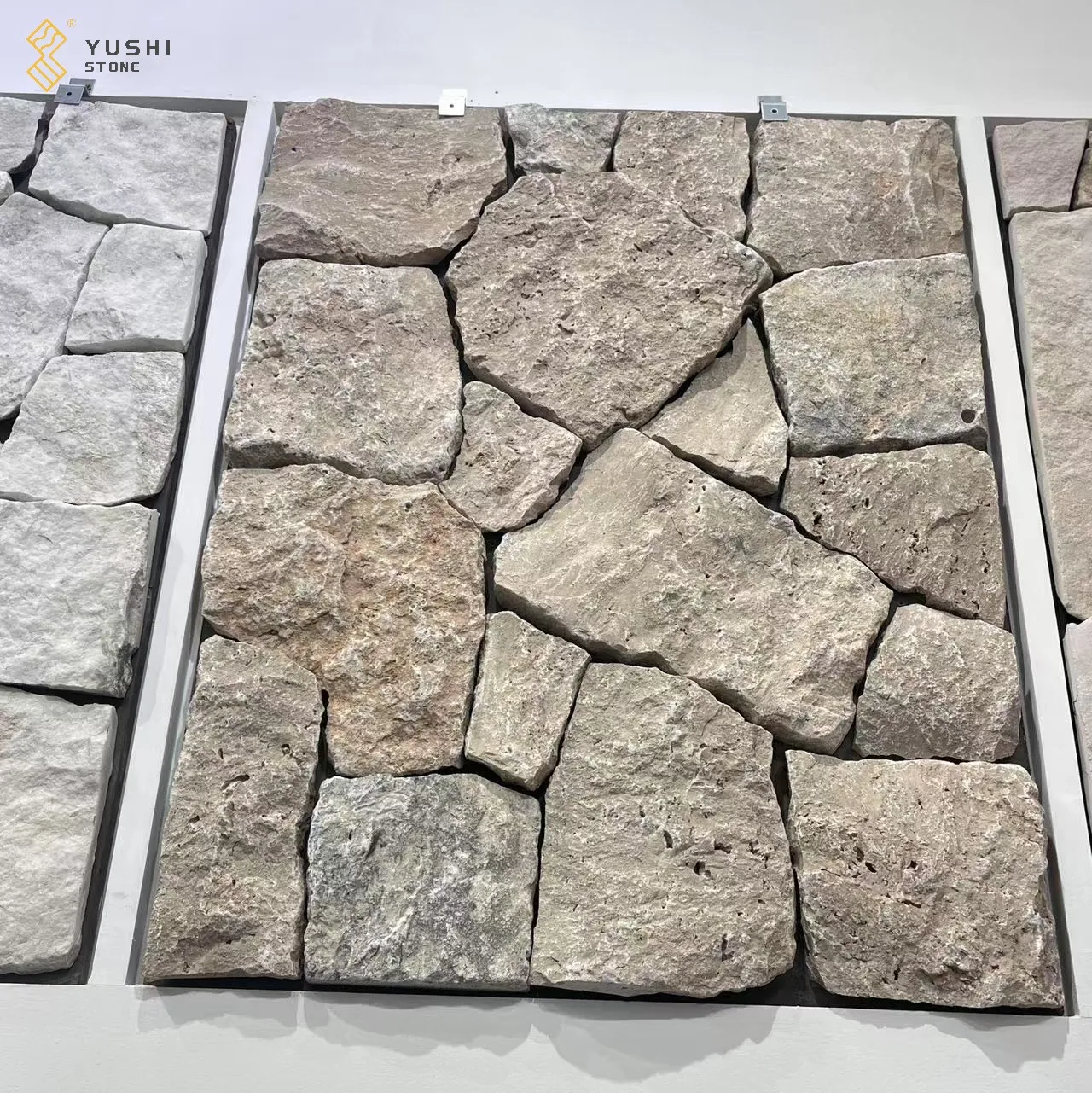 YUSHI Exterior Wall Culture Stone Random Shape Panels Natural Slate Stone Wall Cladding supplier