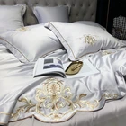 Bedding Wedding Hot Sale 100 Cotton Silk Jacquard European Royal Design Luxury Bed Linen Bedding Set For Wedding And Home