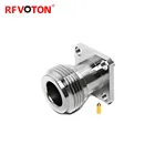 Connector Modem 17.5*17.5 Flang Connector Wifi Modem N Female 4 Holes Flange Mount Connector For LMR100 Low Loss Cable