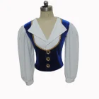 Dance Jacket New Royal Blue Velvet Long Sleeve Man's Dance Jacket Costume