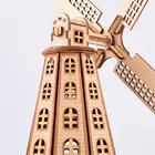 Gift Wooden Gift Wooden Craft Kit House Model Kit Gift 3D Wooden Dutch Windmill Assembly Puzzle