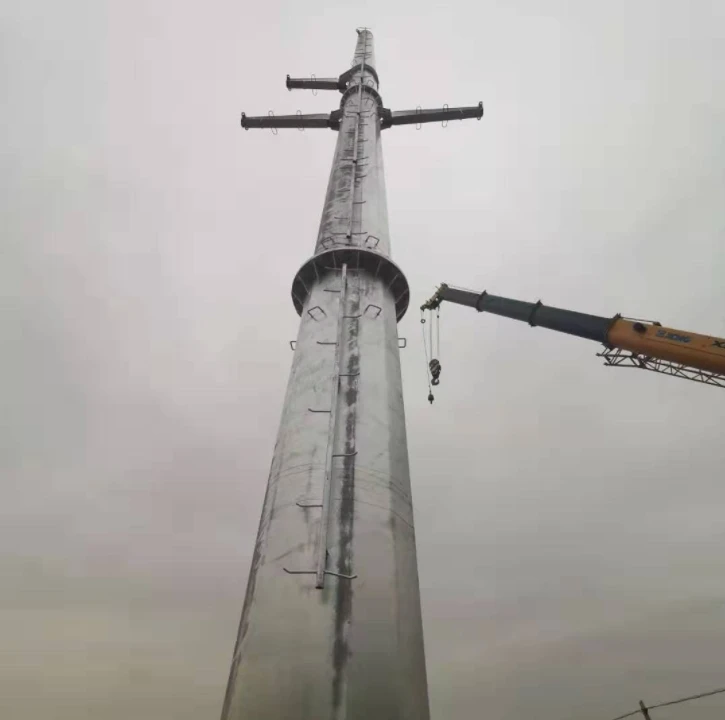 China Manufacturer's Hot Rolled Octagonal Galvanized Steel Light Pole for Power Distribution Equipment supplier