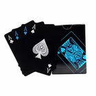 Poker Waterproof PVC Plastic Playing Cards Set 54pcs Deck Poker Classic Tricks Tool Cool Black Poker
