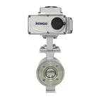 Valve DN40 1-1/2 Inch Taly Type Manual Operated SS304 CF8 Plat Type Flanged Thin Ball Valve