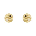Earring Gemnel Gold Plated 925 Silver Jewelry Tiny Yin Yang Studs Cz Earring Stud