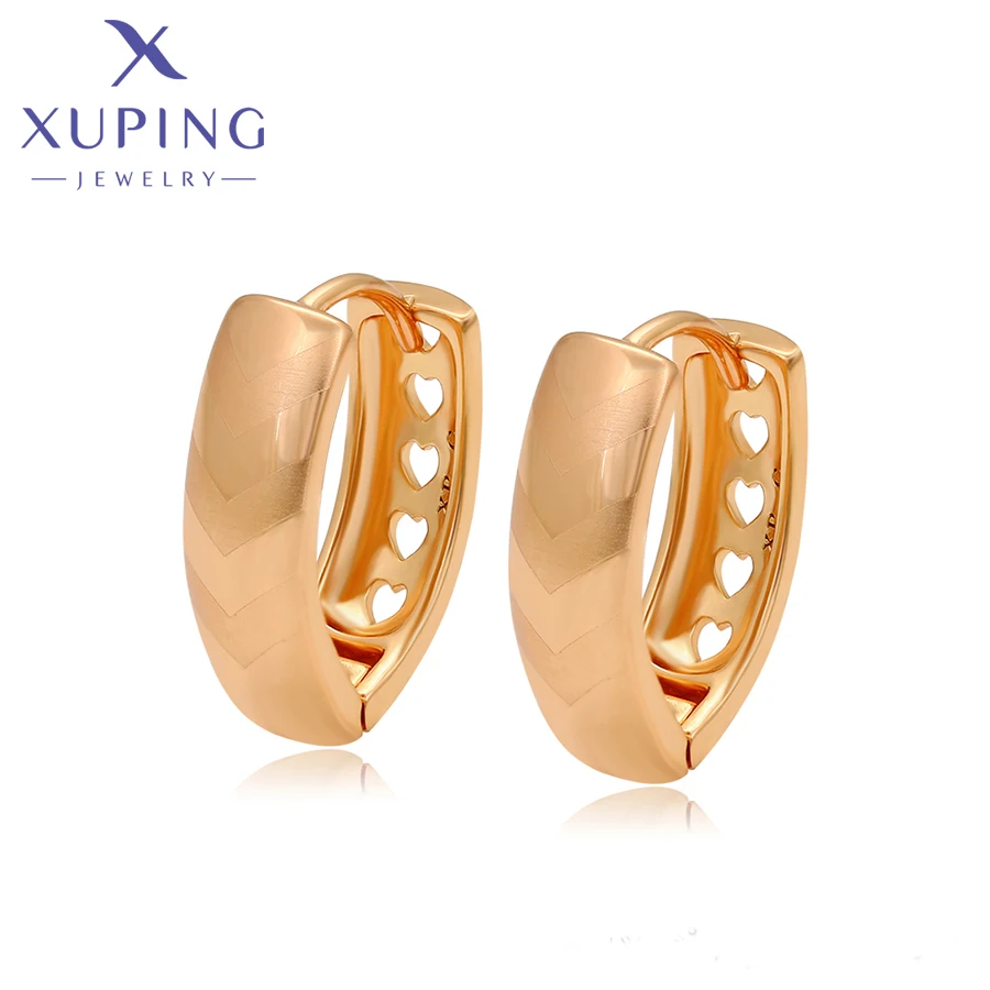 S00140478 xuping jewelry special  hallow out shape diverse vintage daily newly 18K gold color women huggie diamond earring
