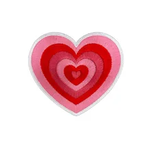 Love Iron on Embroidered Pink Patches Heat Transfer